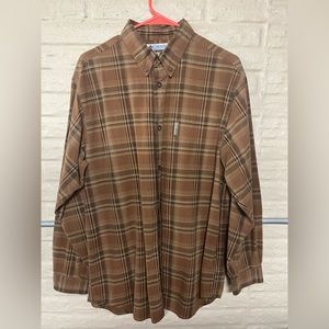 Men’s Large Columbia Button Down Plaid Flannel
